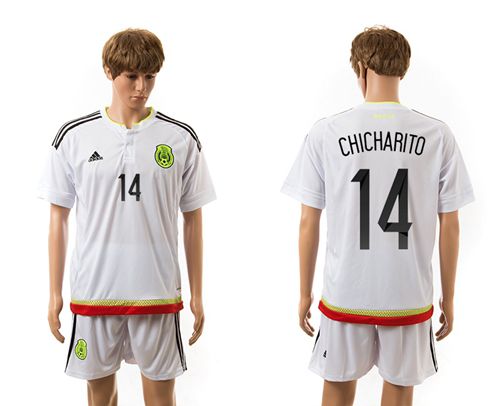 Mexico #14 Chicharito Away Soccer Country Jersey