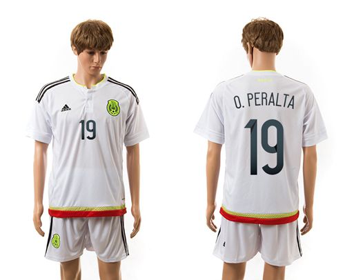 Mexico #19 O.Peralta Away Soccer Country Jersey