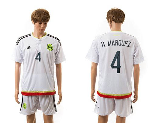 Mexico #4 R.Marquez Away Soccer Country Jersey