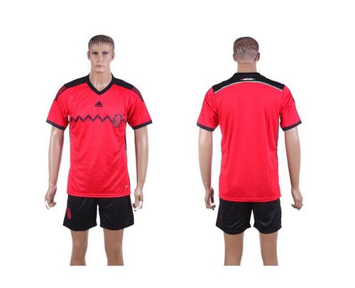 Mexico Blank Red Away Soccer Country Jersey