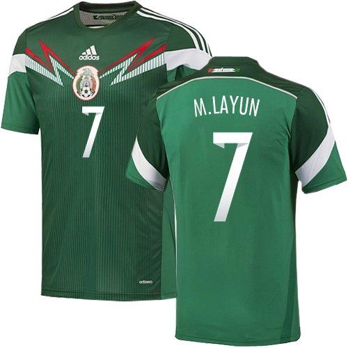 Mexico #7 Miguel Layun Green Home Soccer Country Jersey