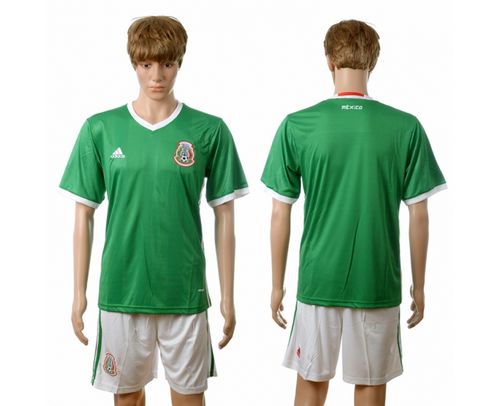 Mexico Blank Green Home Soccer Country Jersey