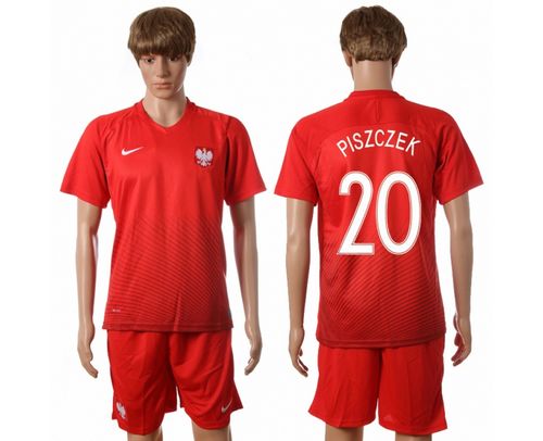 Poland #20 Piszczek Away Soccer Country Jersey