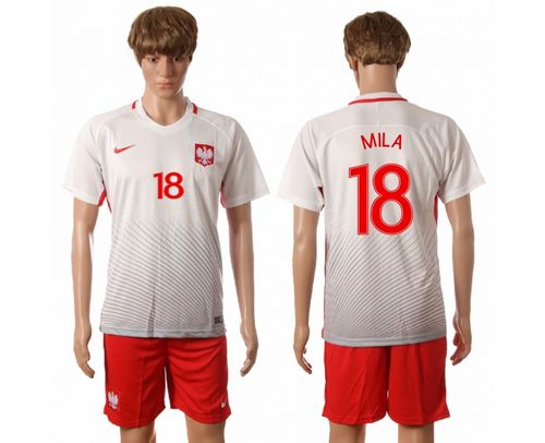 Poland #18 Mila Home Soccer Country Jersey