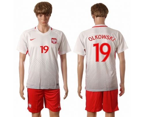 Poland #19 Olkowski Home Soccer Country Jersey