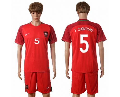 Portugal #5 F.Coentrao Home Soccer Country Jersey