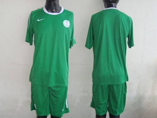 Saudi Arabia Blank Green 2011/2012 Home Soccer Country Jersey