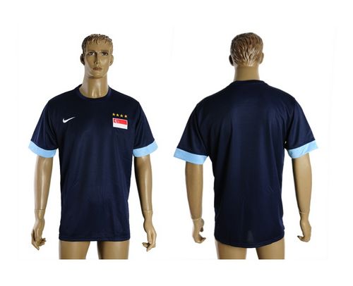 Singapore Blank Blue Soccer Country Jersey