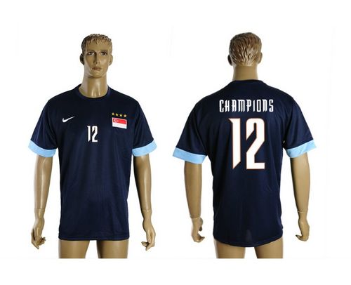 Singapore #12 Champions Blue Soccer Country Jersey