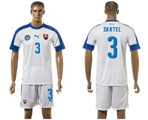 Slovakia #3 Skrtel Home Soccer Country Jersey