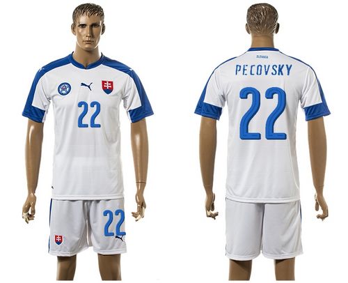 Slovakia #22 Pecovsky Home Soccer Country Jersey