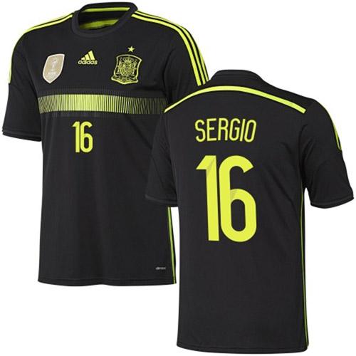 Spain #16 Sergio Busquets Away World Cup Soccer Country Jersey