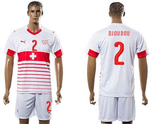 Switzerland #2 Djourou Away Soccer Country Jersey