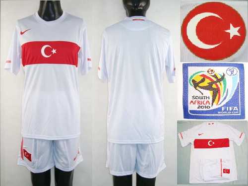 Turkey Blank White Home Soccer Country Jersey