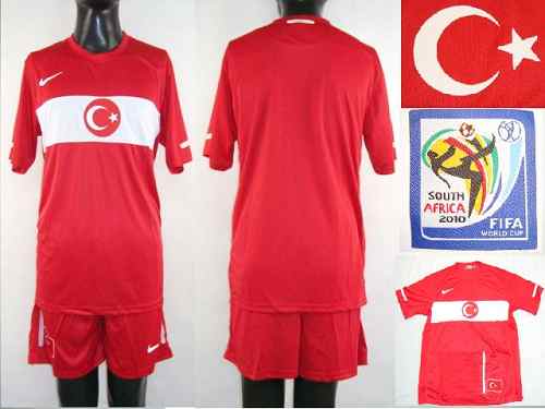 Turkey Blank Red Away Soccer Country Jersey