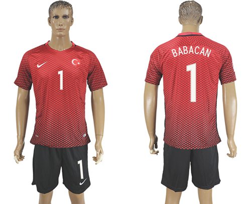Turkey #1 Babacan Home Soccer Country Jersey