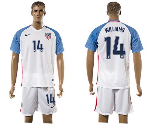 USA #14 Williams Home Soccer Country Jersey