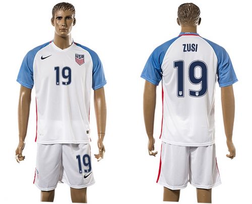 USA #19 Zusi Home Soccer Country Jersey