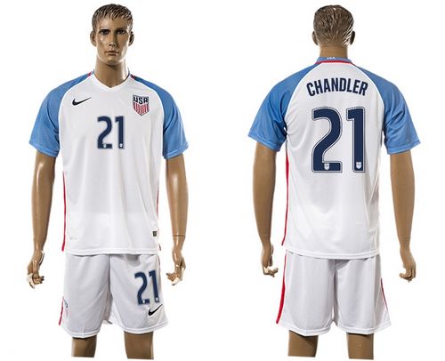 USA #21 Chandler Home Soccer Country Jersey