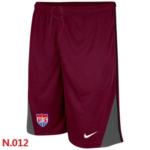  USA 2014 World Soccer Performance Shorts Red