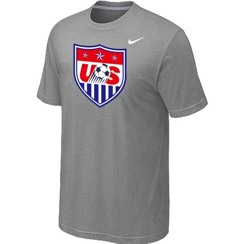  USA 2014 World Short Sleeves Soccer T Shirts Light Grey