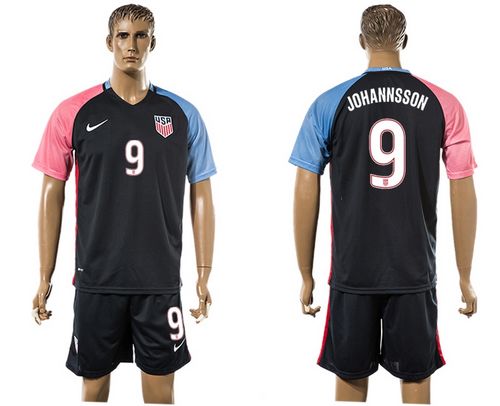 USA #9 Johannsson Away Soccer Country Jersey