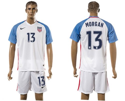 USA #13 Morgan Home Soccer Country Jersey