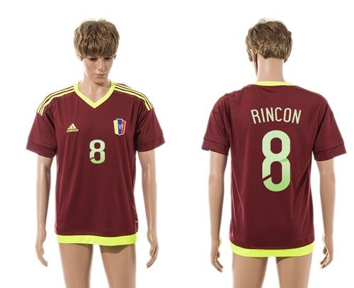 Venezuela #8 Rincon Home Soccer Country Jersey