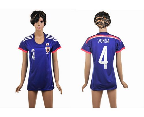 Women's Japan #4 Honda Home Soccer Country Jersey