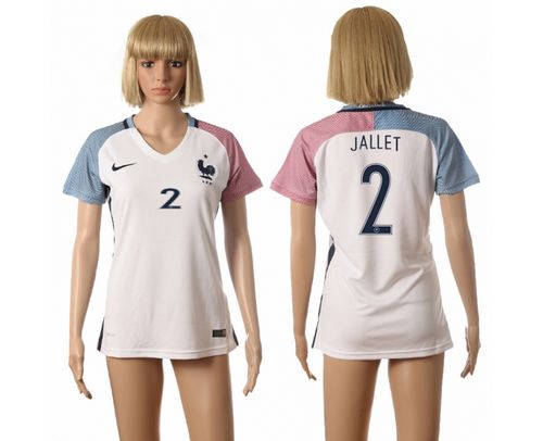 Women's France #2 Jallet Away Soccer Country Jersey