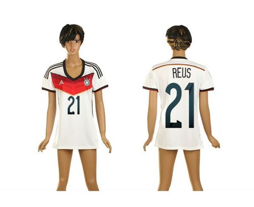 Women's Germany #21 Reus Home Soccer Country Jersey