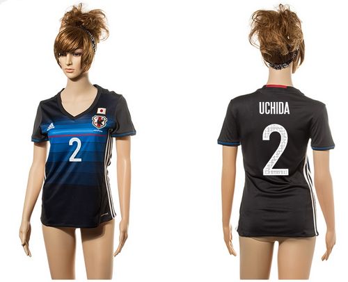 Women's Japan #2 Uchida Home Soccer Country Jersey