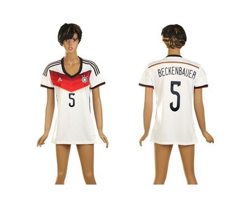Women's Germany #5 Beckenbauer Home Soccer Country Jersey