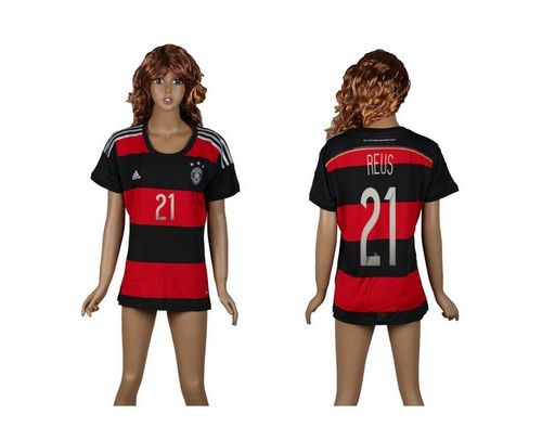 Women's Germany #21 Reus Away Soccer Country Jersey