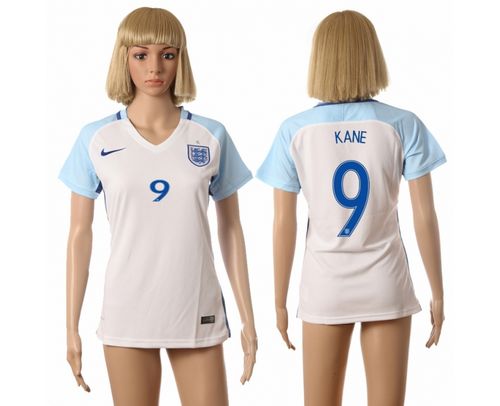 Women's England #9 Kane Home Soccer Country Jersey