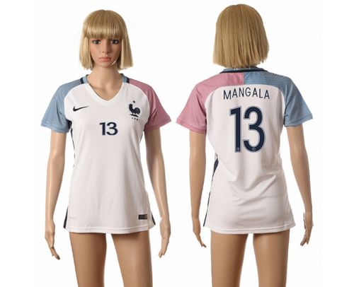 Women's France #13 Mangala Away Soccer Country Jersey