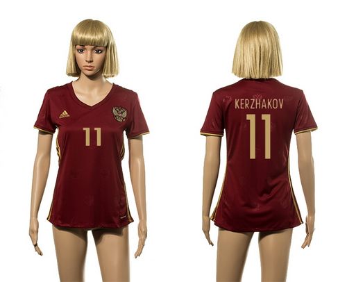 Women's Russia #11 Kerzhakov Red Home Soccer Country Jersey