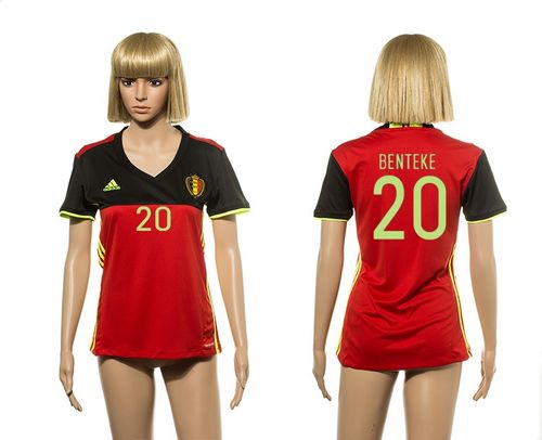 Women's Belgium #20 Bentekc Red Home Soccer Country Jersey