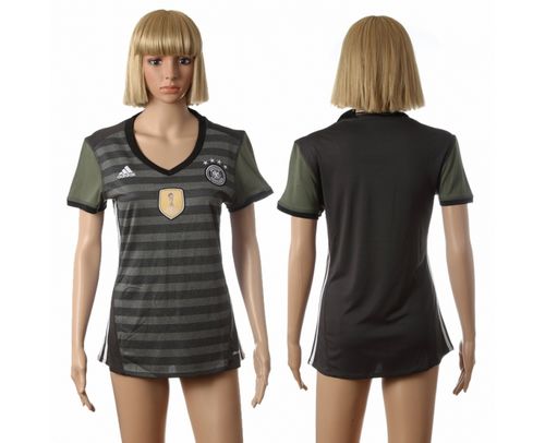 Women's Germany Blank Away Soccer Country Jersey