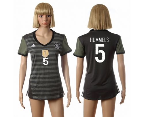 Women's Germany #5 Hummels Away Soccer Country Jersey