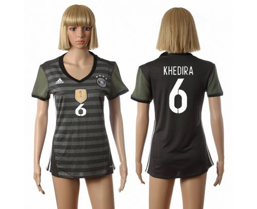 Women's Germany #6 Khedira Away Soccer Country Jersey