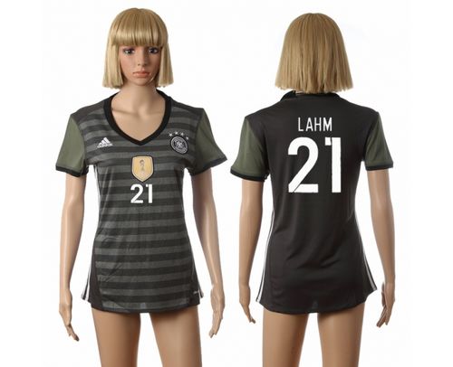 Women's Germany #21 Lahm Away Soccer Country Jersey