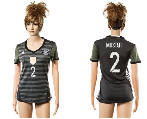 Women's Germany #2 Mustafi Away Soccer Country Jersey