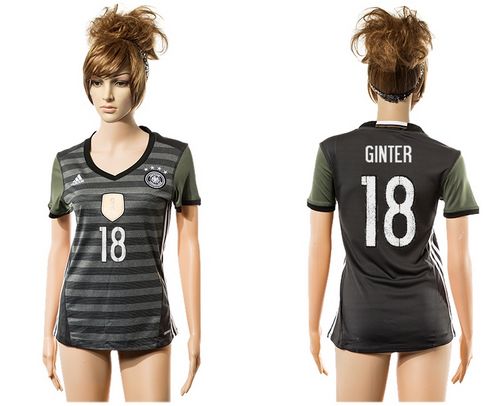 Women's Germany #18 Ginter Away Soccer Country Jersey