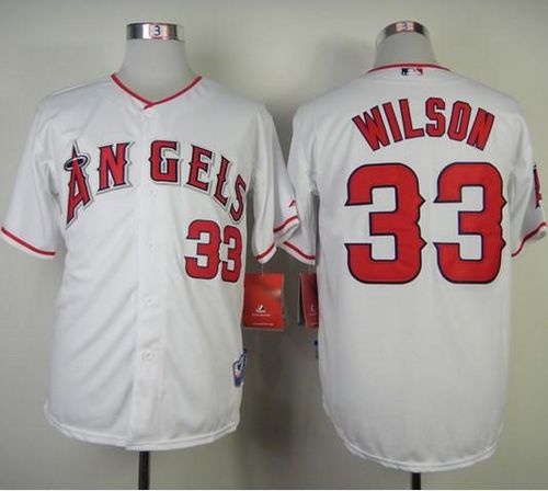 Angels of Anaheim #33 C.J. Wilson White Cool Base Stitched MLB Jersey