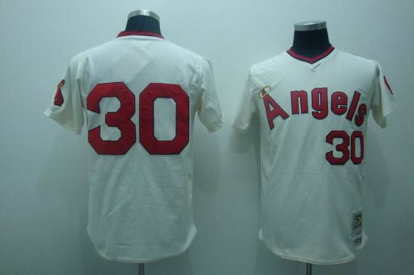 Angels of Anaheim #30 Nolan Ryan Stitched Cream MLB Jersey