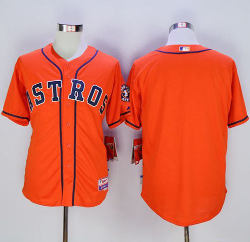 Astros Blank Orange Cool Base Stitched MLB Jersey
