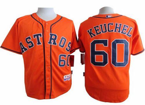 Astros #60 Dallas Keuchel Orange Cool Base Stitched MLB Jersey