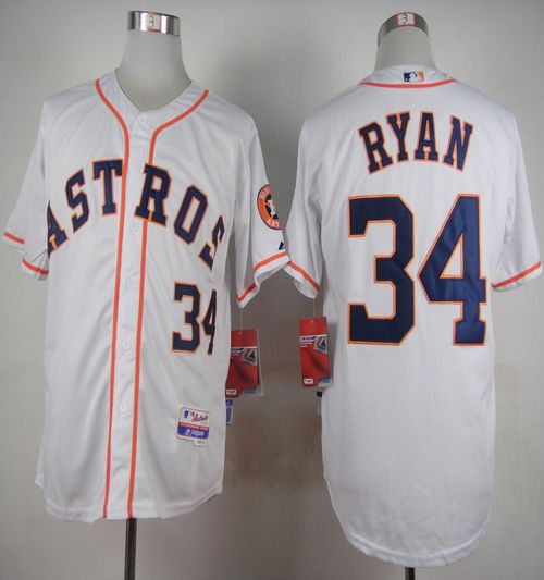 Astros #34 Nolan Ryan White Cool Base Stitched MLB Jersey