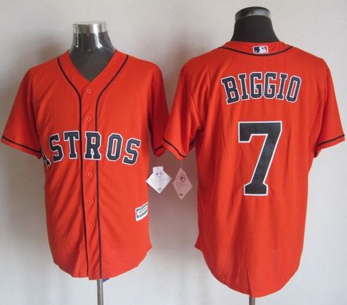 Astros #7 Craig Biggio Orange New Cool Base Stitched MLB Jersey